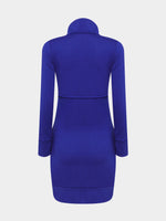 NEW FEELING Womens Royal Blue Mini Dresses