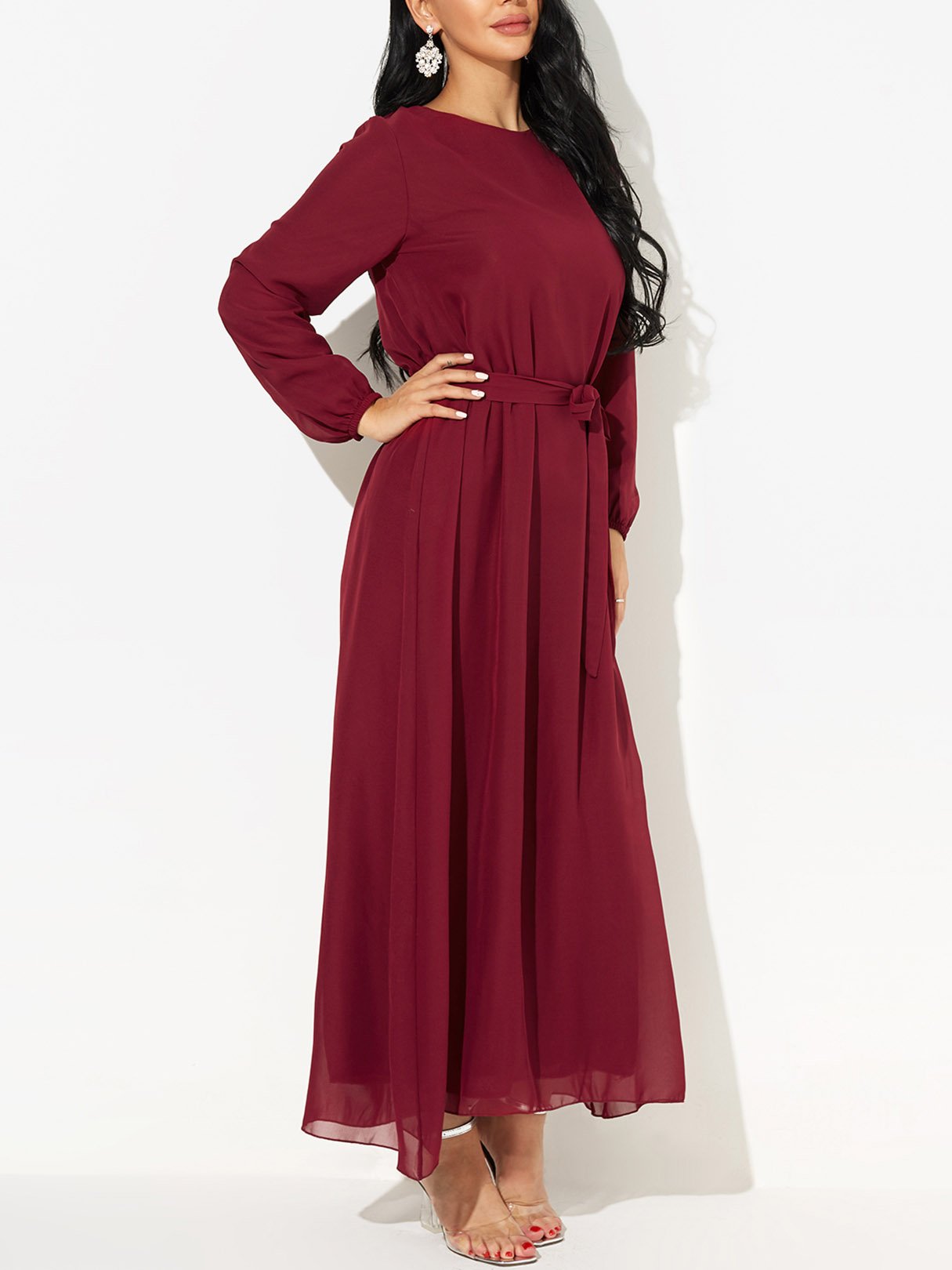 OEM ODM Womens Long Sleeve Maxi Dress
