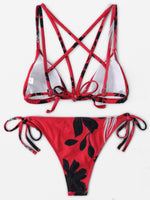 NEW FEELING Womens Red Bikinis