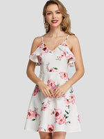 NEW FEELING Womens White Mini Dresses