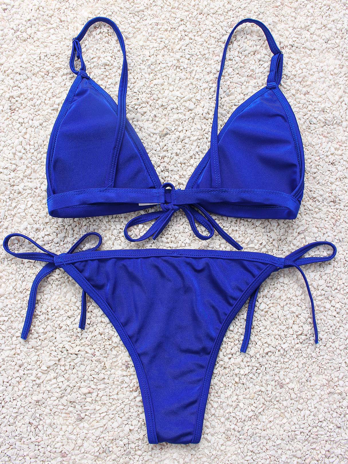 NEW FEELING Womens Blue Bikinis