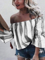 OEM Ladies Striped Blouses