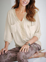 NEW FEELING Womens Beige Blouses