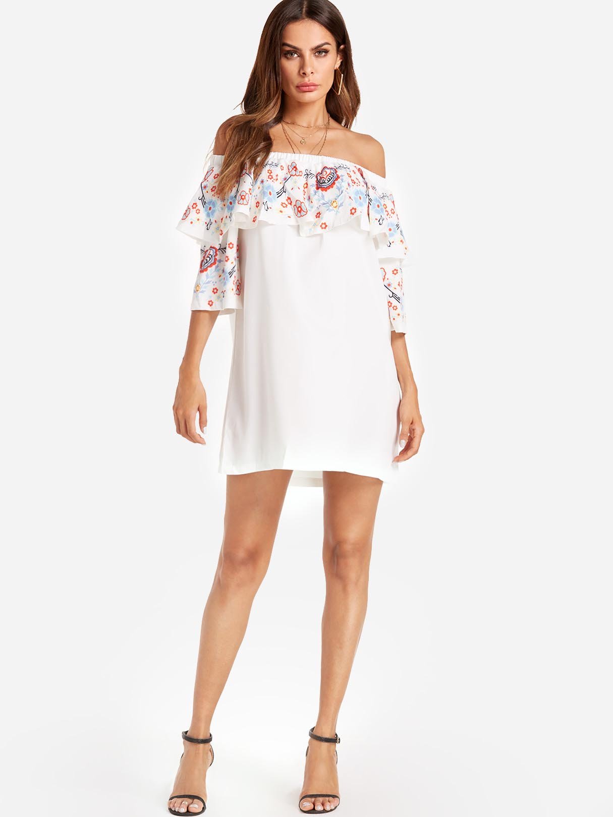 ODM Ladies 3/4 Sleeve Mini Dress