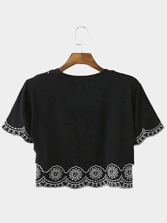 NEW FEELING Womens Black T-Shirts
