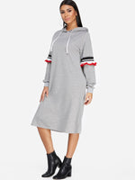 OEM Ladies Grey Midi Dresses