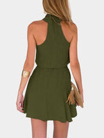 OEM ODM Ladies Green Mini Dresses
