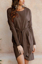 NEW FEELING Womens Coffee Mini Dresses