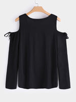 NEW FEELING Womens Black T-Shirts