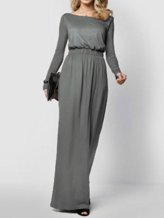 OEM Ladies Grey Maxi Dresses