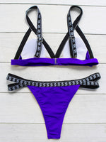 NEW FEELING Womens Blue Bikinis