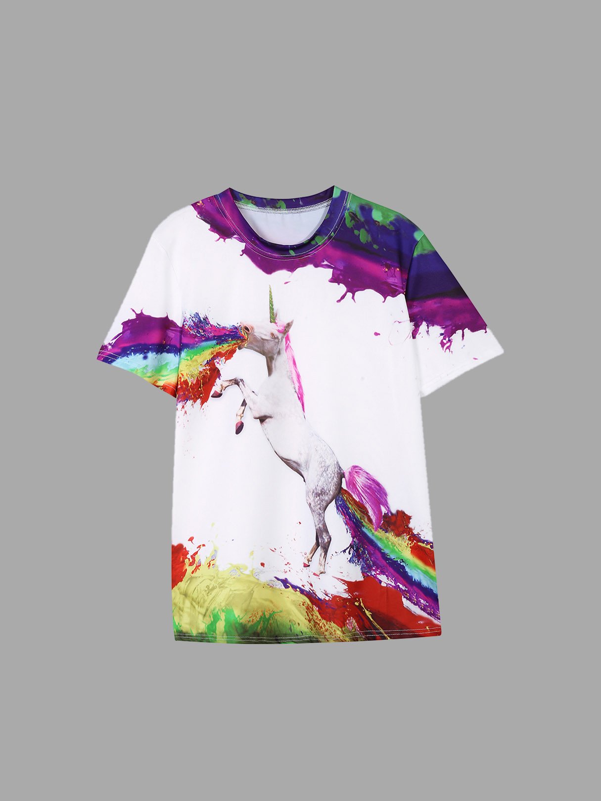 Wholesale Colours Horse Pattern Round Neck T-Shirts