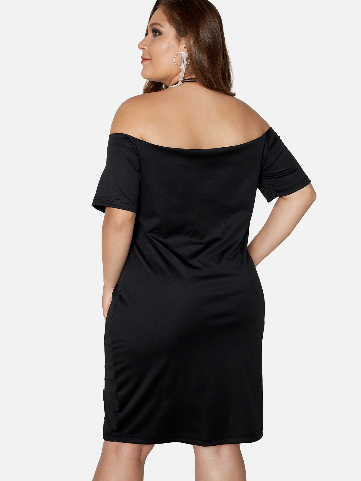 NEW FEELING Womens Black Plus Size Dresses