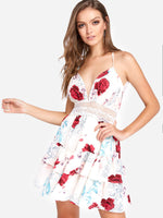 OEM Ladies White Floral Dresses