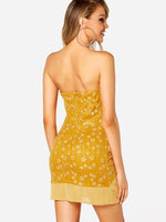 NEW FEELING Womens Yellow Sexy Dresses