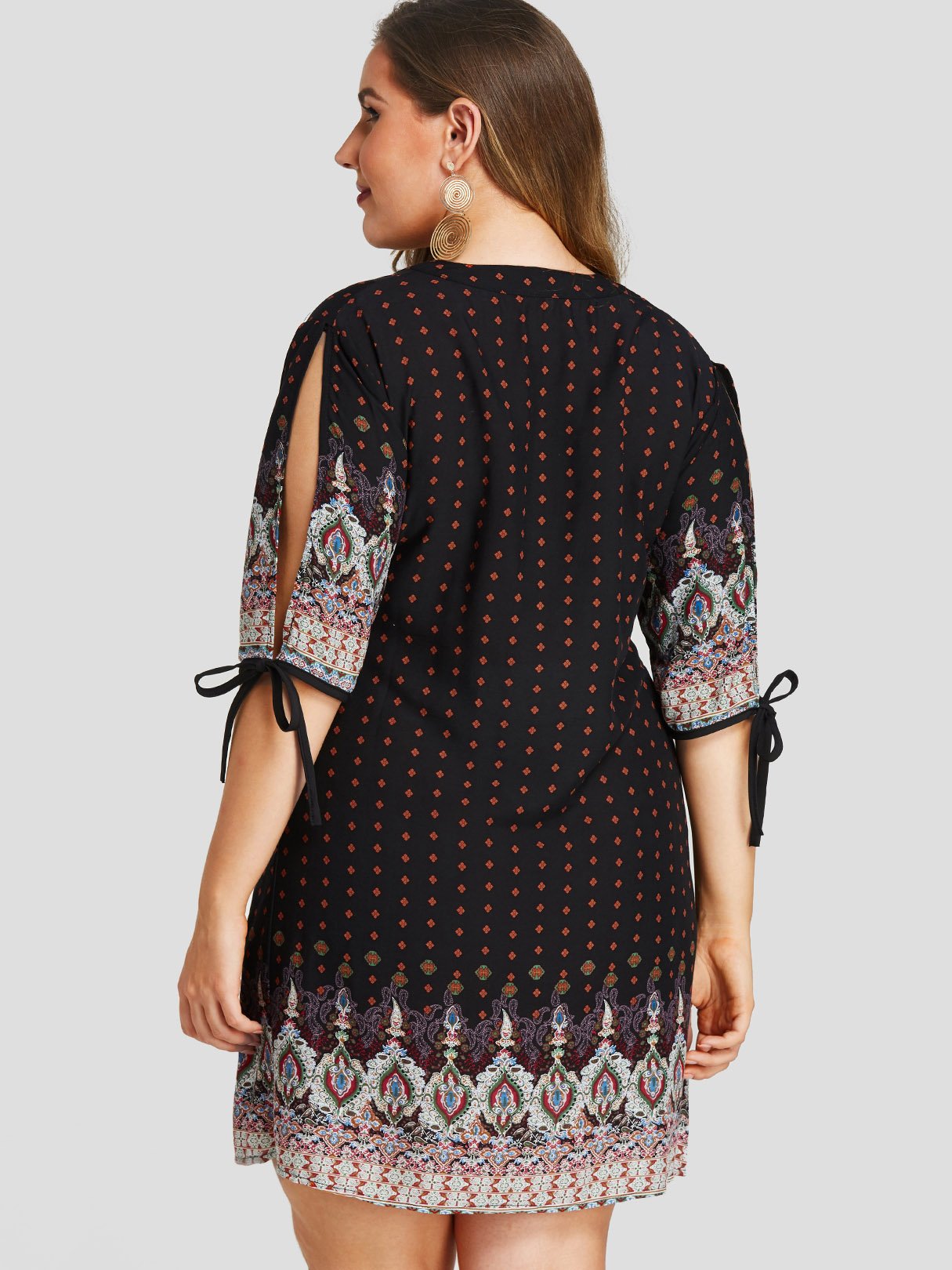 ODM Ladies Half Sleeve Plus Size Dress