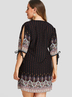 ODM Ladies Half Sleeve Plus Size Dress