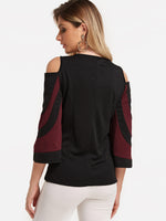 NEW FEELING Womens Black T-Shirts