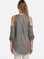 NEW FEELING Womens Grey Blouses