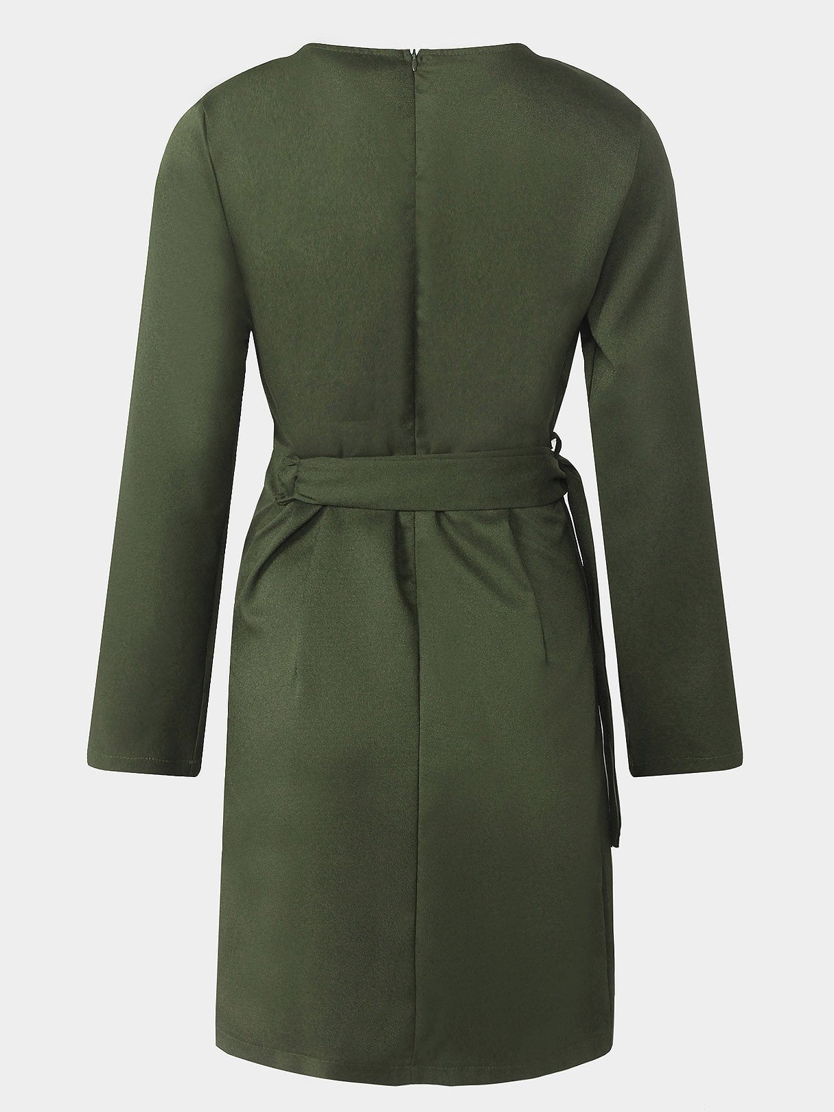 OEM Ladies Army Green V-Neck Dresses