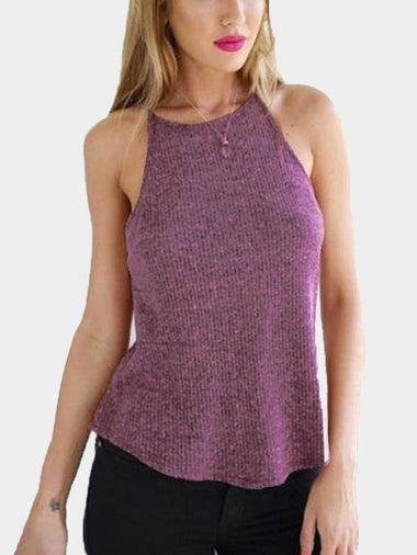 Wholesale Crew Neck Sleeveless Pink Camis