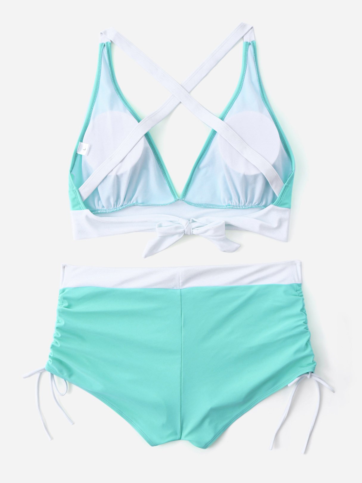 NEW FEELING Womens Green Plus Size Swimwear