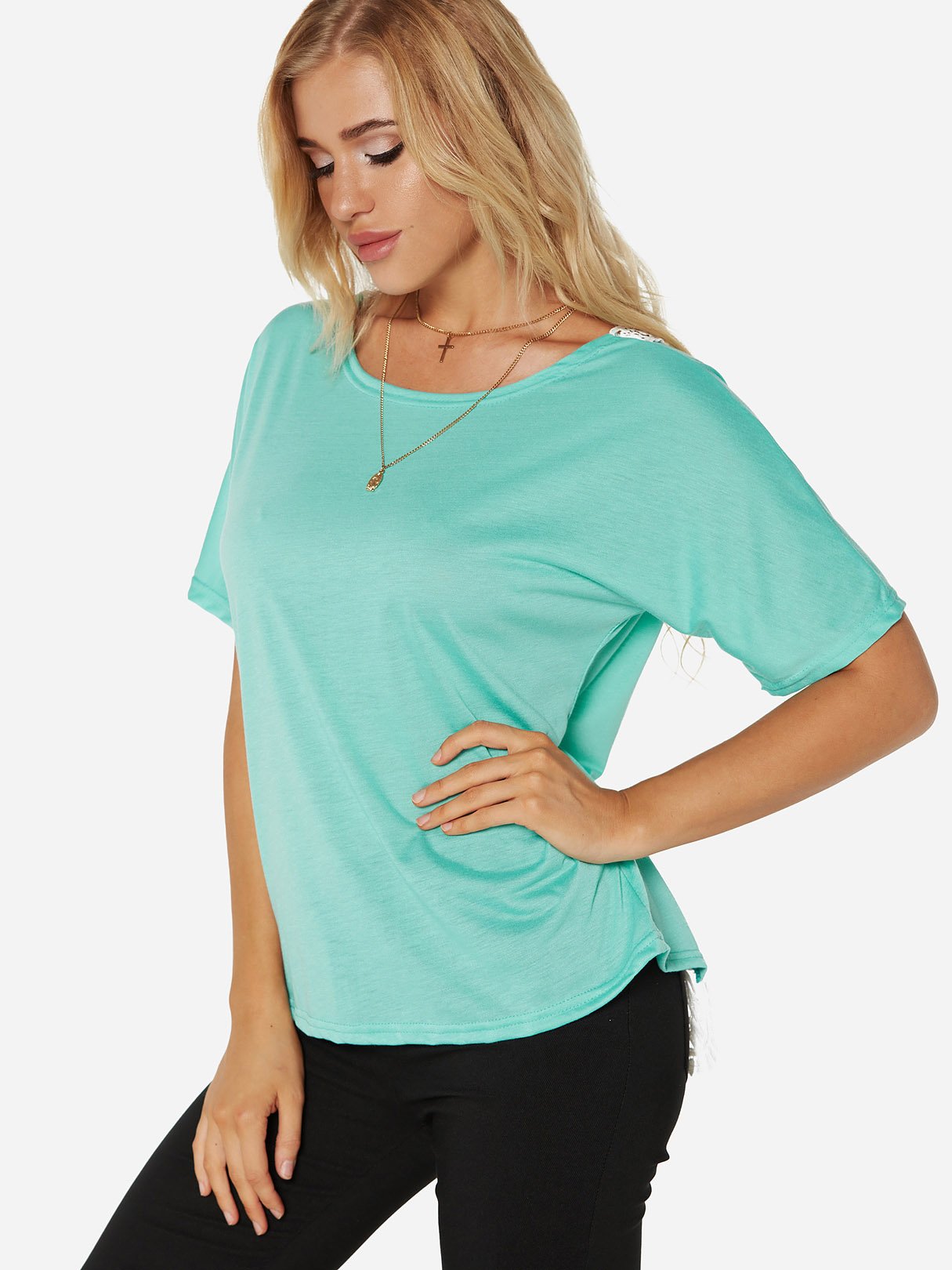 OEM Ladies Green T-Shirts