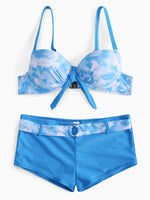 Wholesale V-Neck Tie-Up Sleeveless Bikini Set