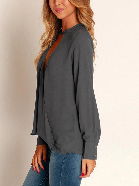 OEM Ladies Grey Blouses