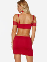 NEW FEELING Womens Red V-Neck Dresses