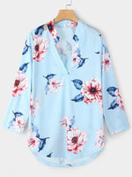 NEW FEELING Womens Blue Blouses