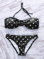 Wholesale Polka Dot Black 2 Piece Bikini