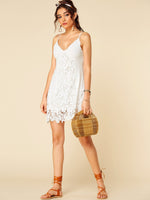 NEW FEELING Womens White Mini Dresses