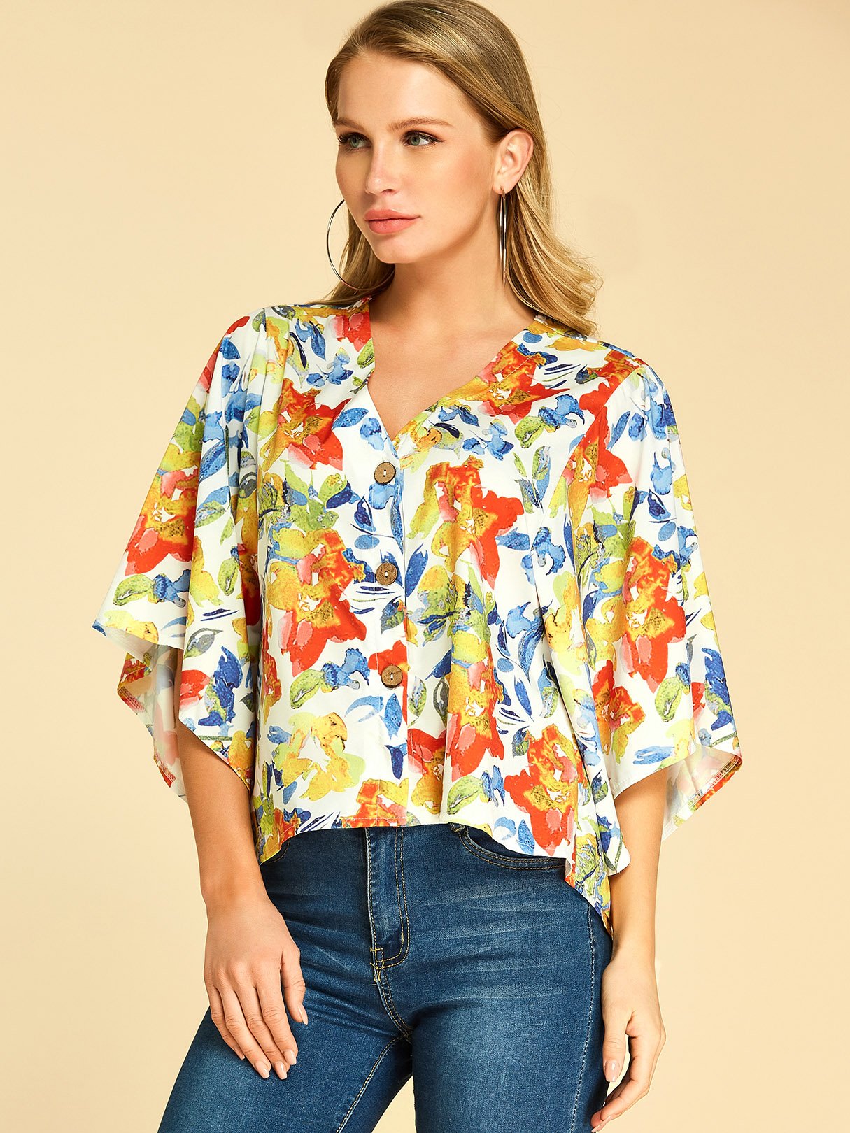 Custom Ladies V-Neck Blouses