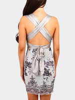 NEW FEELING Womens Grey Sexy Dresses