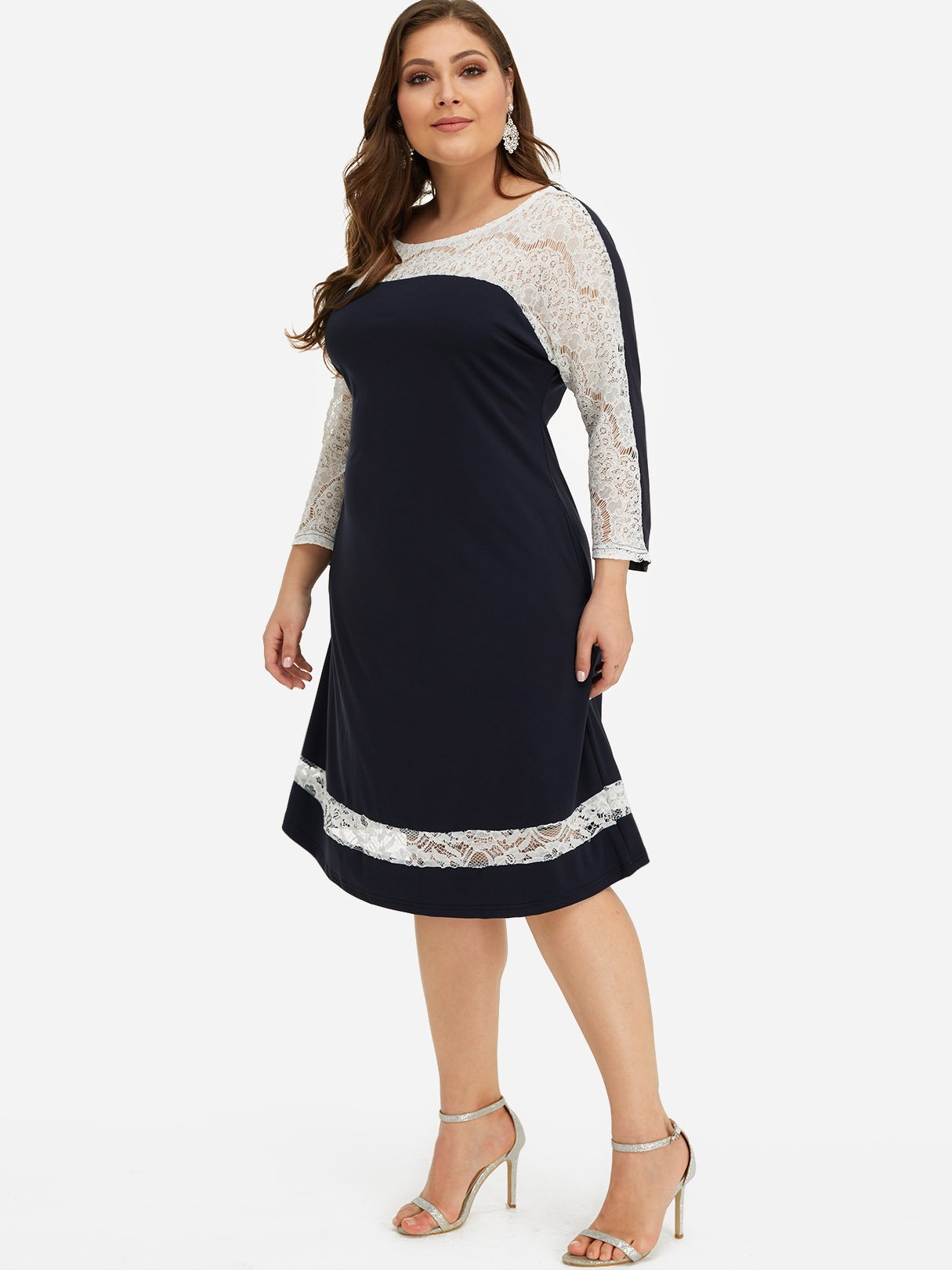 OEM Ladies Blue Plus Size Dresses
