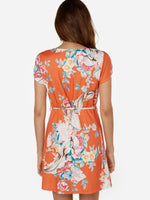 NEW FEELING Womens Orange Mini Dresses