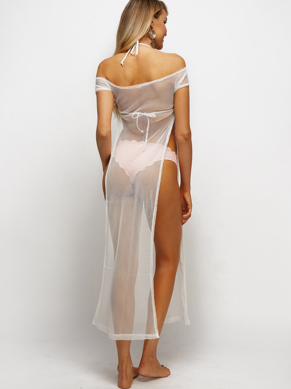 NEW FEELING Womens White Cover-Ups