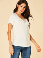 OEM Ladies White T-Shirts