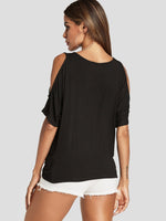 NEW FEELING Womens Black T-Shirts