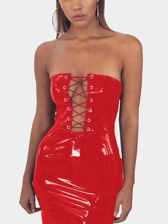NEW FEELING Womens Red Mini Dresses