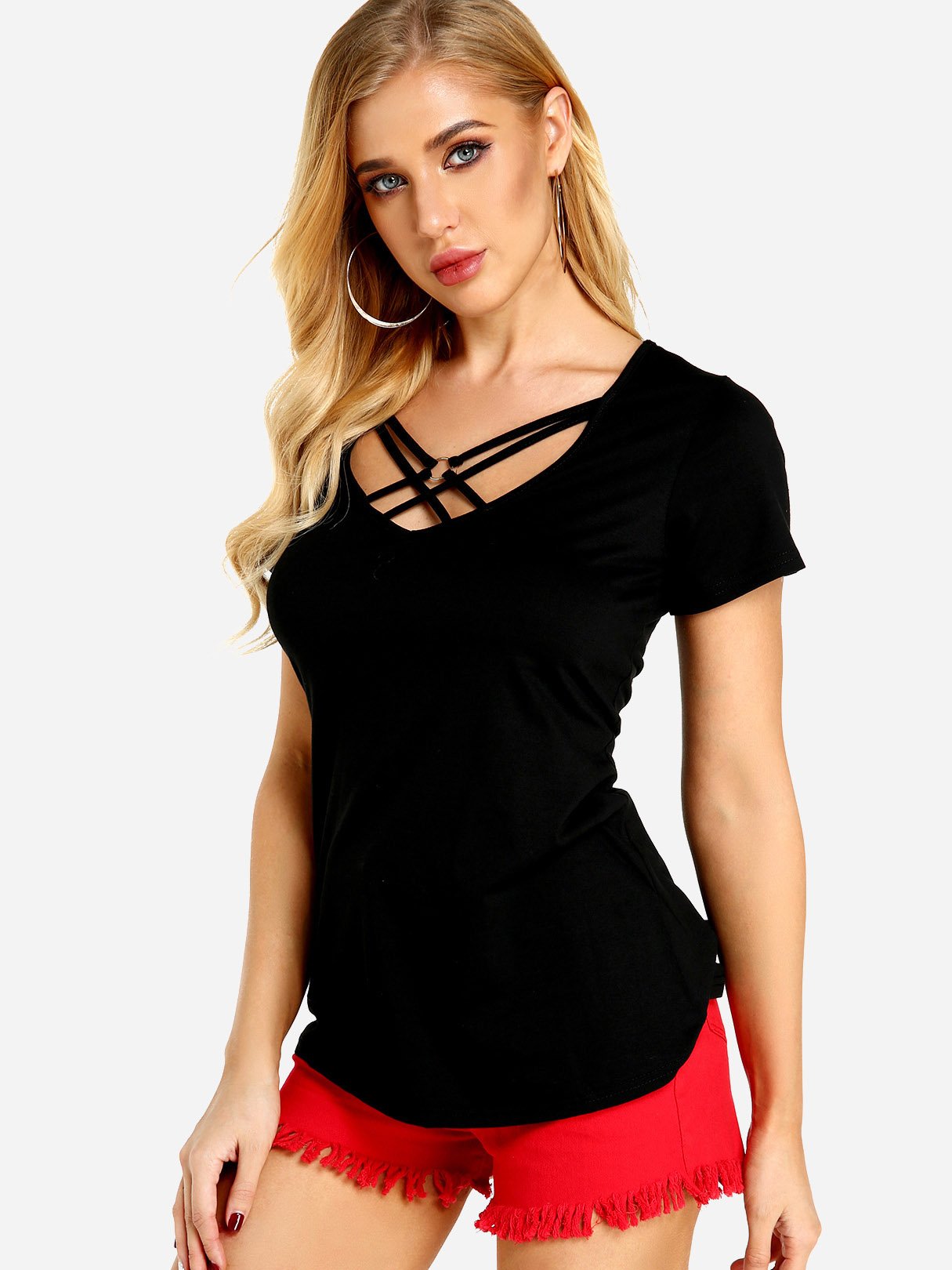 OEM Ladies Black T-Shirts