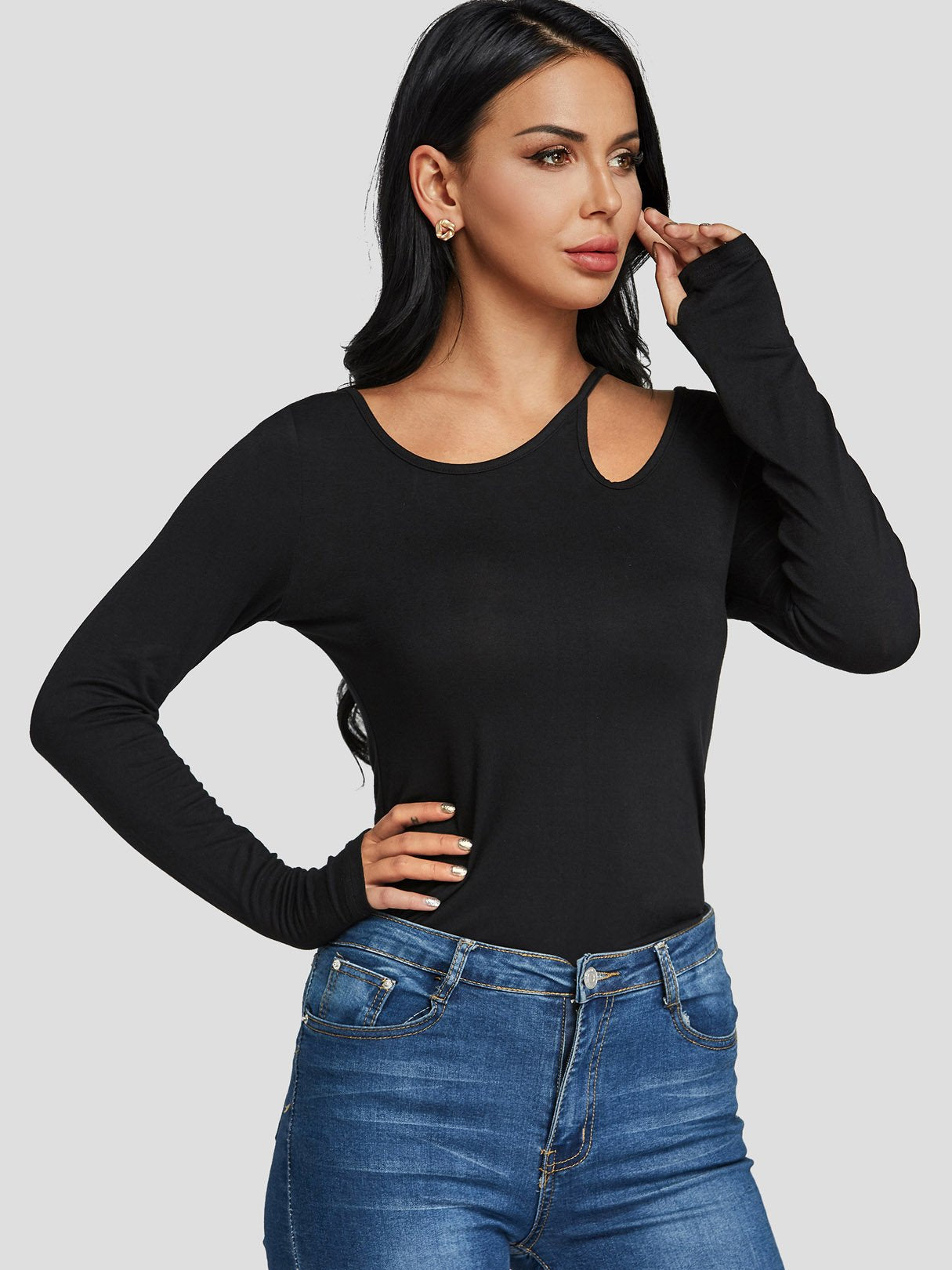 OEM Ladies Black T-Shirts