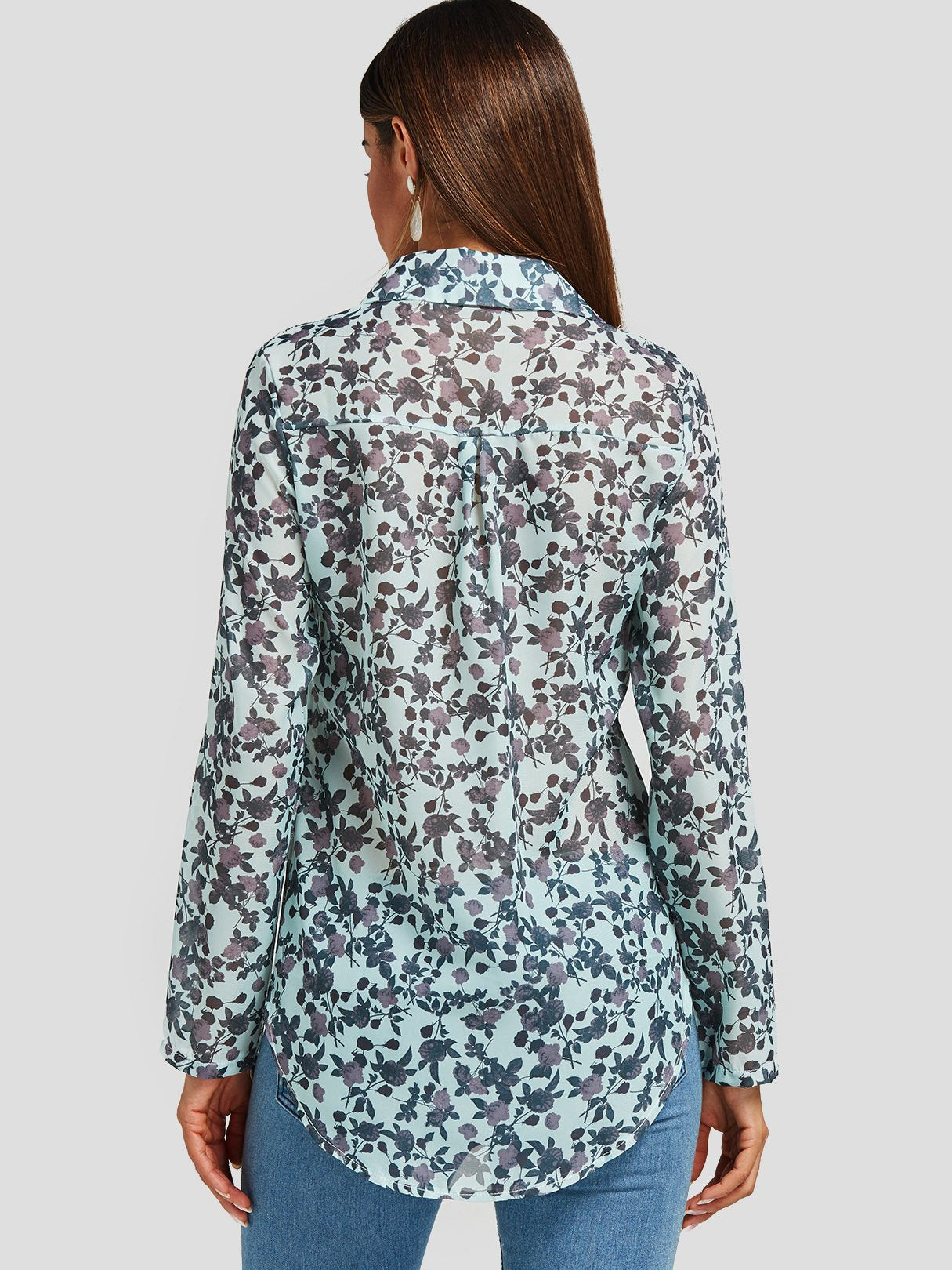 NEW FEELING Womens Grey Blouses
