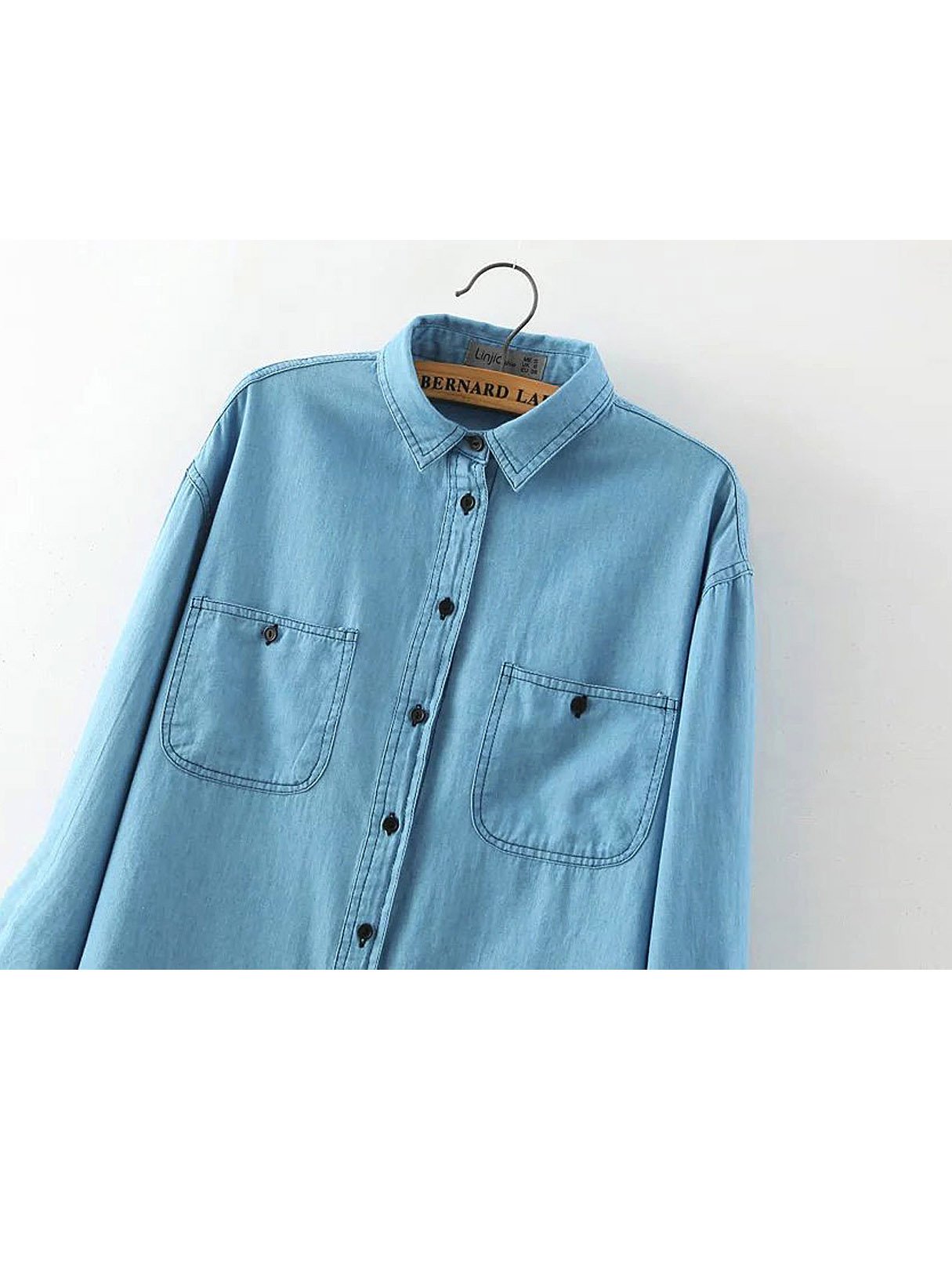 OEM Ladies Light Blue Blouses