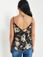 NEW FEELING Womens Black Camis