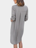 NEW FEELING Womens Grey Chiffon Dresses