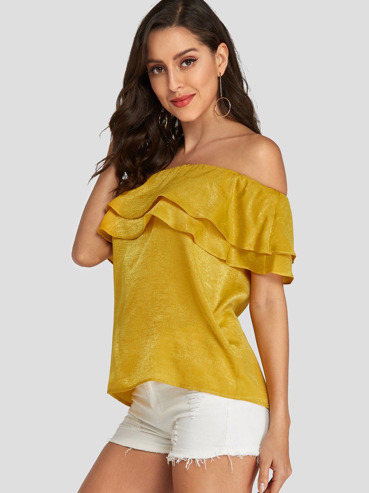 OEM Ladies Yellow Blouses