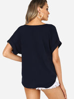 NEW FEELING Womens Blue T-Shirts