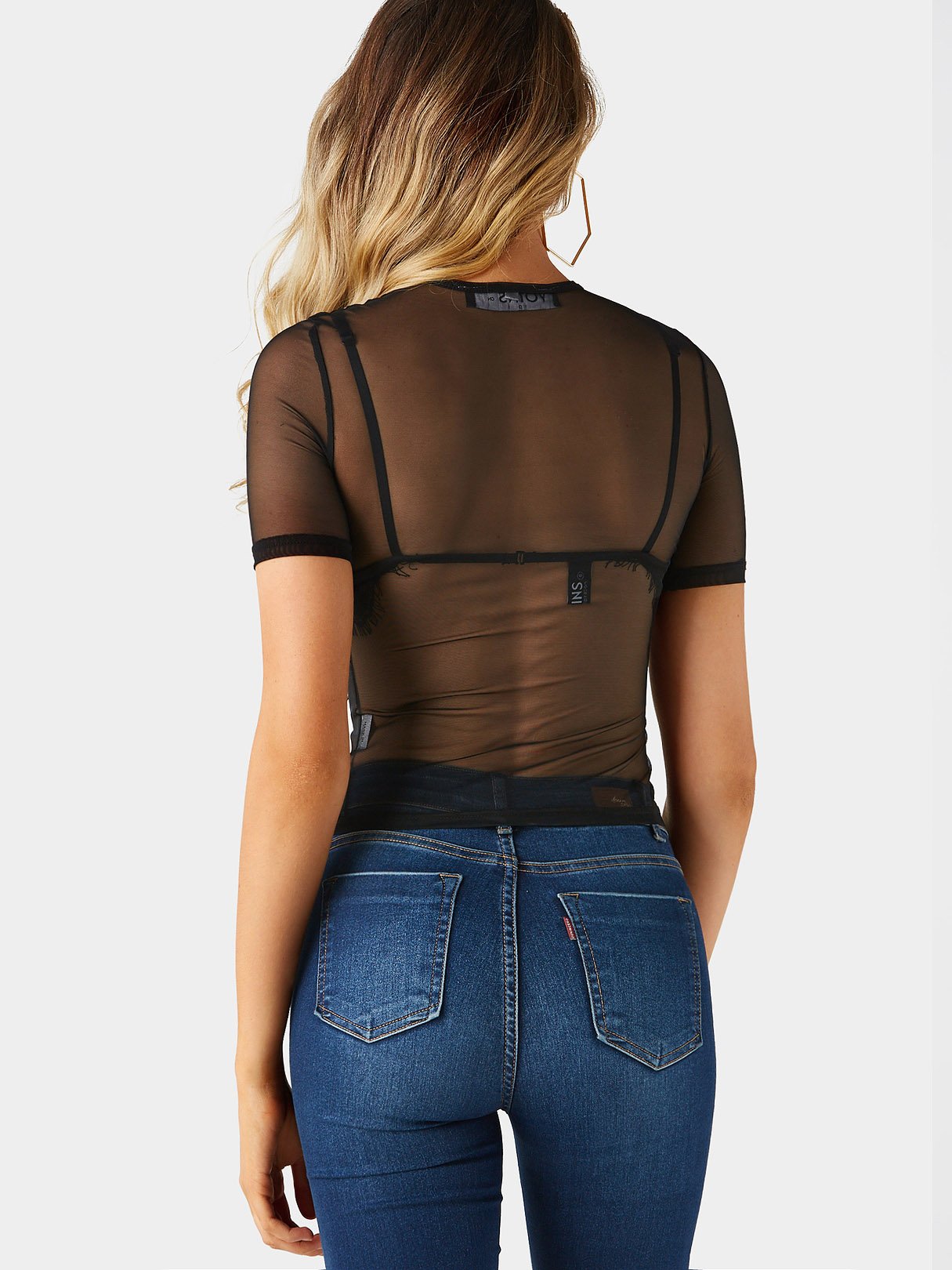 NEW FEELING Womens Black T-Shirts